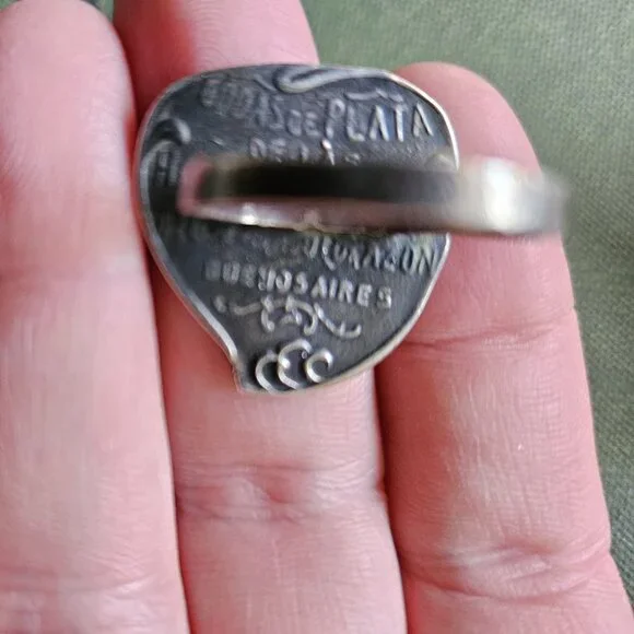 Retired BLOOD MILK Ring STAR CROSSED LOVERS Pierced Heart & Sword Thorns - Picture 2 of 2